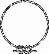 Rope Clipart Knot Circle Drawing Vector Nautical Ring Clip Help Cliparts Logo Border Round Inkscape Collection Cowboy Knots Designs Drawings sketch template