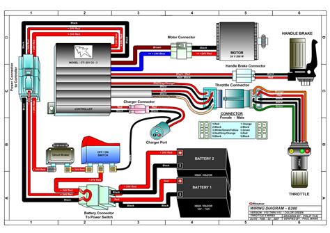 wiring diagram schematic  electric scooters electric scooter pro marco top