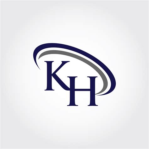 monogram kh logo design  vectorseller thehungryjpeg
