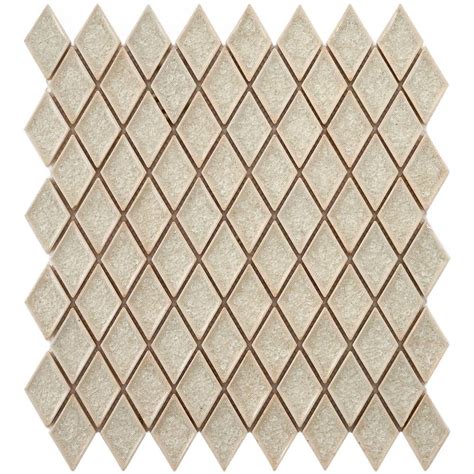 merola tile crackle diamond ice        mm ceramic mosaic