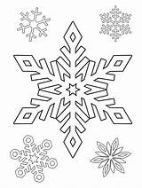 Snowflakes Coloring Christmas Pages Snowflake Print Winter Ornaments Printable Coloringpagebook Weihnachten sketch template