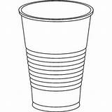 Cup Plastic Drawing Solo Clear Getdrawings sketch template