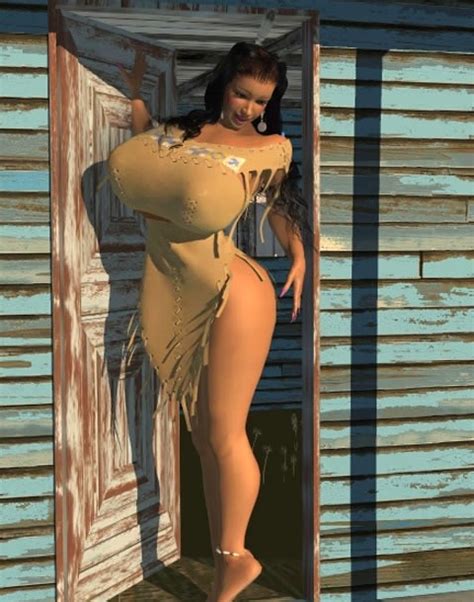 big breasted 3d american indian babe posing outdoors pichunter