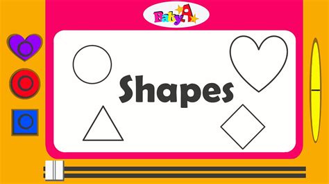 shapes spelling  shapes nursery learning  shapes  babya