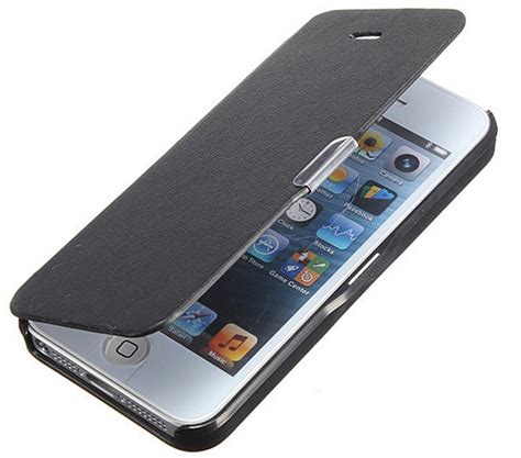 Apple Iphone 5 5s Synthetic Leather Flip Case Cover With Magnetic Lock