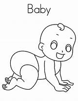 Baby Crawling Drawing Infant Getdrawings Coloring Pages Paintingvalley sketch template