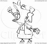 Ranting Mad Woman Toonaday Royalty Outline Illustration Cartoon Rf Clip Clipart sketch template
