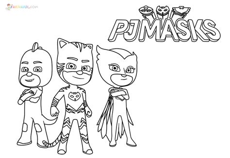 dibujos de pj masks  colorear  imagenes heroes en pijamas