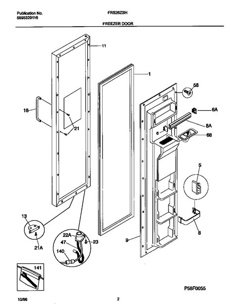 frigidaire refrigerator wiring diagram parts model frszshb searspartsdirect