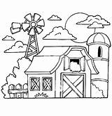 Barn Coloring Drawing Silo Windmill Pages Easy Hay Red Color Sheet Loft Printable Print Getdrawings Getcolorings sketch template