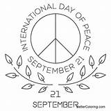 Coloring Pages Peace September Logo Printable Adults Kids sketch template