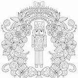 Coloring Zentangle Pages Nutcracker Printable Book Credit Etsy sketch template