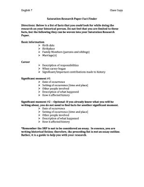 sample research paper outline forms  templates fillable