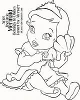 Baby Coloring Pages Mermaid Little Ariel Getcolorings Print Littl Color sketch template