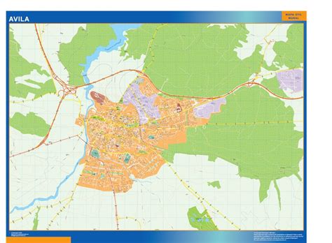 map  avila spain wall maps  countries   world