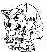 Halloween Coloring Werewolf Pages Wolf Werewolves Color Printable Kids Print Coloringbookfun Monster Large Book sketch template