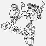 Sketch Guardado Schrute Pinocchio Dwight Dailies Doodle Two Post Desde Arte sketch template
