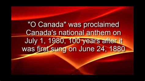 O Canada National Anthem With Lyrics In English And