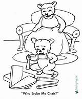 Coloring Bears Three Bear Goldilocks Baby Pages Mama Printable sketch template