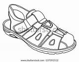 Sandals Pair Fashionable Shot Vector Stock Males Isolated Leather Background Man Shutterstock Search Illustrations Logo sketch template