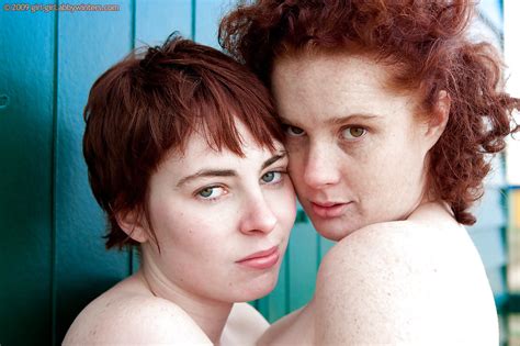redhead teens maria s and tricia l licking nipples and hairy cunts outdoors