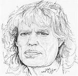 Jagger Mick Drawing Wilson John Paintingvalley Drawings sketch template