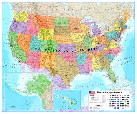 koop landkaart verenigde staten maps  voordelig  bij commee