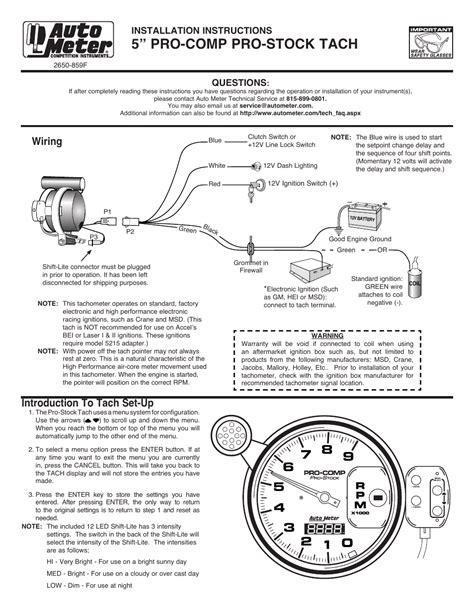 autometer tachometer wiring diagram naturemed