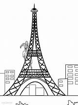 Tower Eiffel Coloring Pages Kids Printable Coloringme sketch template