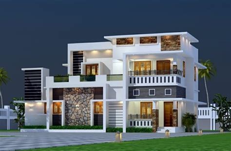 sq ft bhk contemporary style twp storey house   plan home pictures