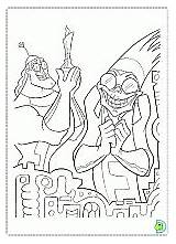 Coloring Groove Emperor Pages Disney Dinokids Kuzco sketch template