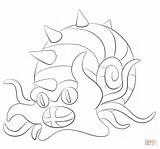 Pokemon Omastar Coloring Pages Color Printable Drawing Print Oddish Online sketch template