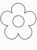 Coloring Shapes Pages Simple Flower Flower3 Book sketch template