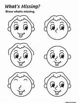 Face Worksheet Parts Worksheets Missing Body Kindergarten Preschool Activities Kids English Part Draw Library Housview Speech Therapy Do Year Old sketch template
