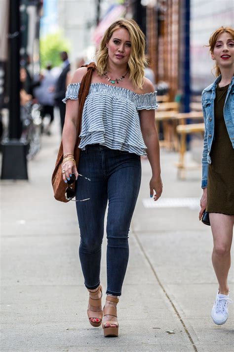 hilary duff in tight jeans out in new york 6 7 2016