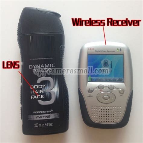 Wireless Shower Spy Camera Black Men S Shower Gel Mini