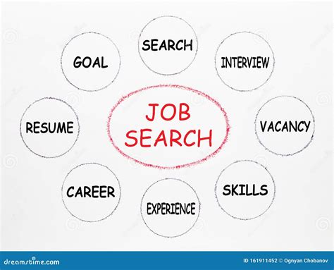 job search diagram stock photo image  analysing device
