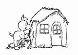 Pigs Little Coloring Three Pages House Houses Brick Animals Colouring Cartoon Printable Color Clipartmag Drawing Getdrawings Getcolorings Print sketch template