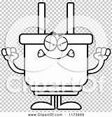 Mascot Plug Outlined Cory Thoman sketch template