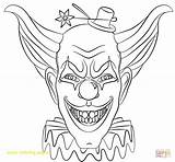 Coloring Scary Pages Adults Clown Getcolorings Printable Color sketch template
