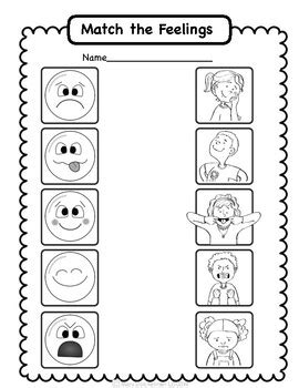 social emotional worksheets set  identifying feelings  positive