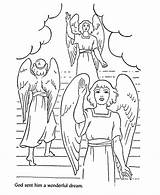Bible Story Heaven Coloring Pages Jacob Characters Sunday School Color Stairway Children Dream Kids Stories Sheets Ladder Drawing Sheet Activity sketch template