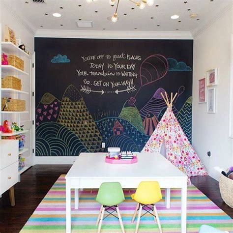 playroom perfection that chalkboard wall is too much fun