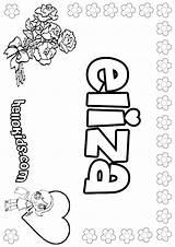 Eliza Coloring Pages Girls Color Hellokids Print sketch template