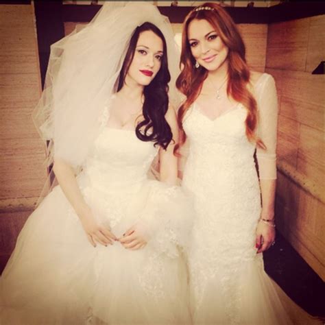2 broke girls wedding dresses here are the exact gowns lindsay lohan