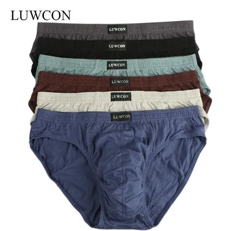 Luwcon New Arrival Solid Briefs Factory Direct Sale 4pcs Lot Mens Brief