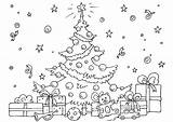 Coloring Christmas Pages Tree Big Popular sketch template