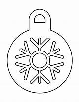 Snowflake Ornament Coloring Pages Printable Stencil Christmas Snowflakes Print sketch template