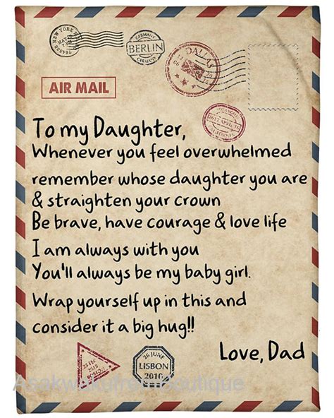 love letter  daughter  dad gifts  daughter etsy