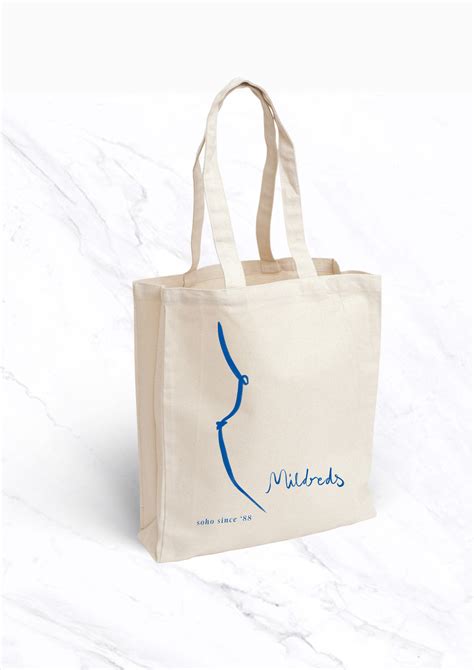 mildreds shop abstract screen printed cotton tote bag